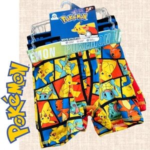 New Pokémon Boy’s Athletic Boxer Briefs 3 pack / Size 4